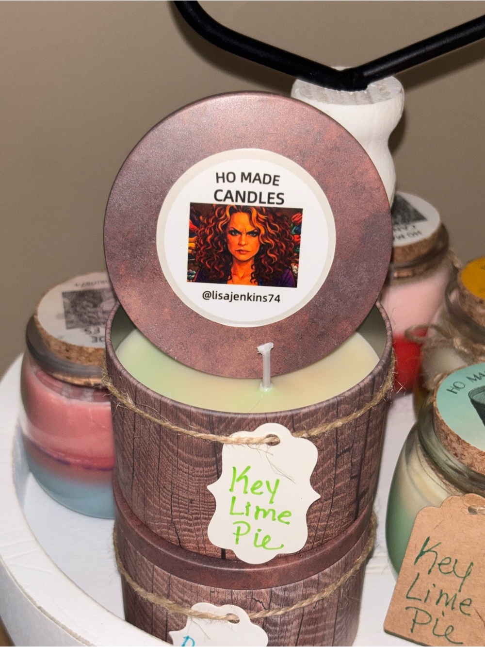 Key Lime pie Scented White Candle - Cream